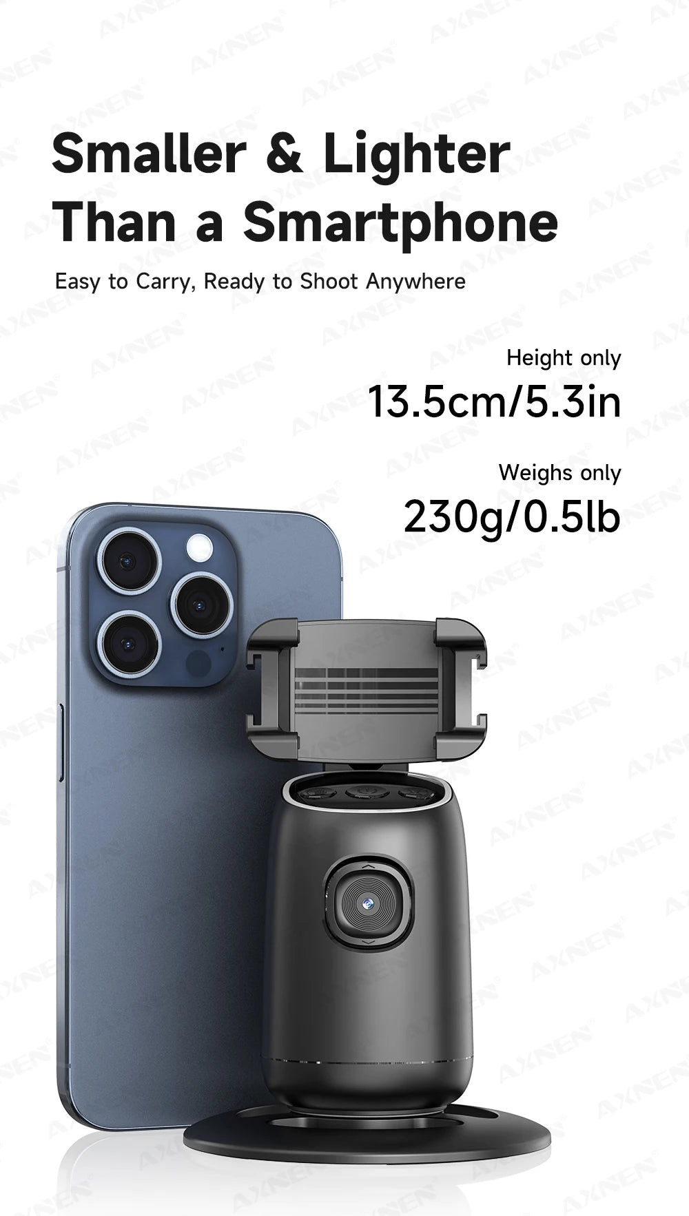 Trend Reserve™ 360º AI Auto-Tracking Phone Gimbal