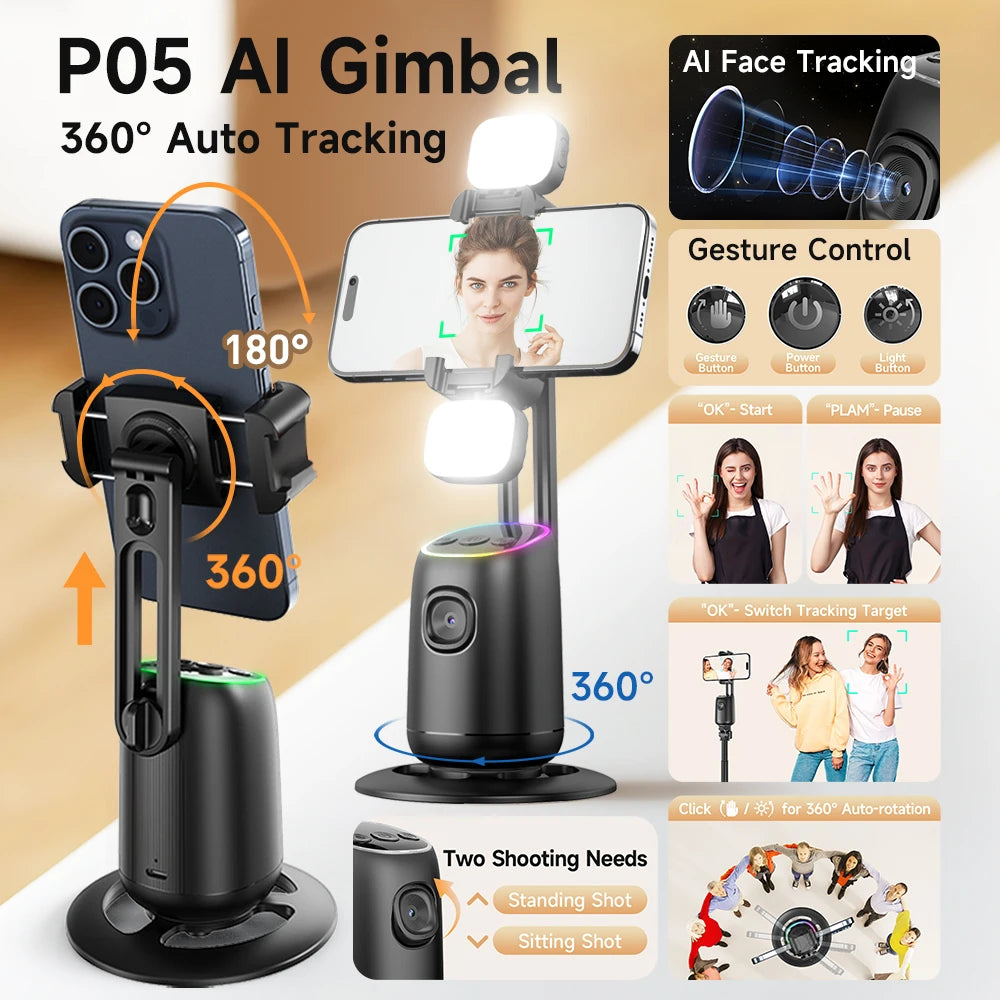 Trend Reserve™ 360º AI Auto-Tracking Phone Gimbal